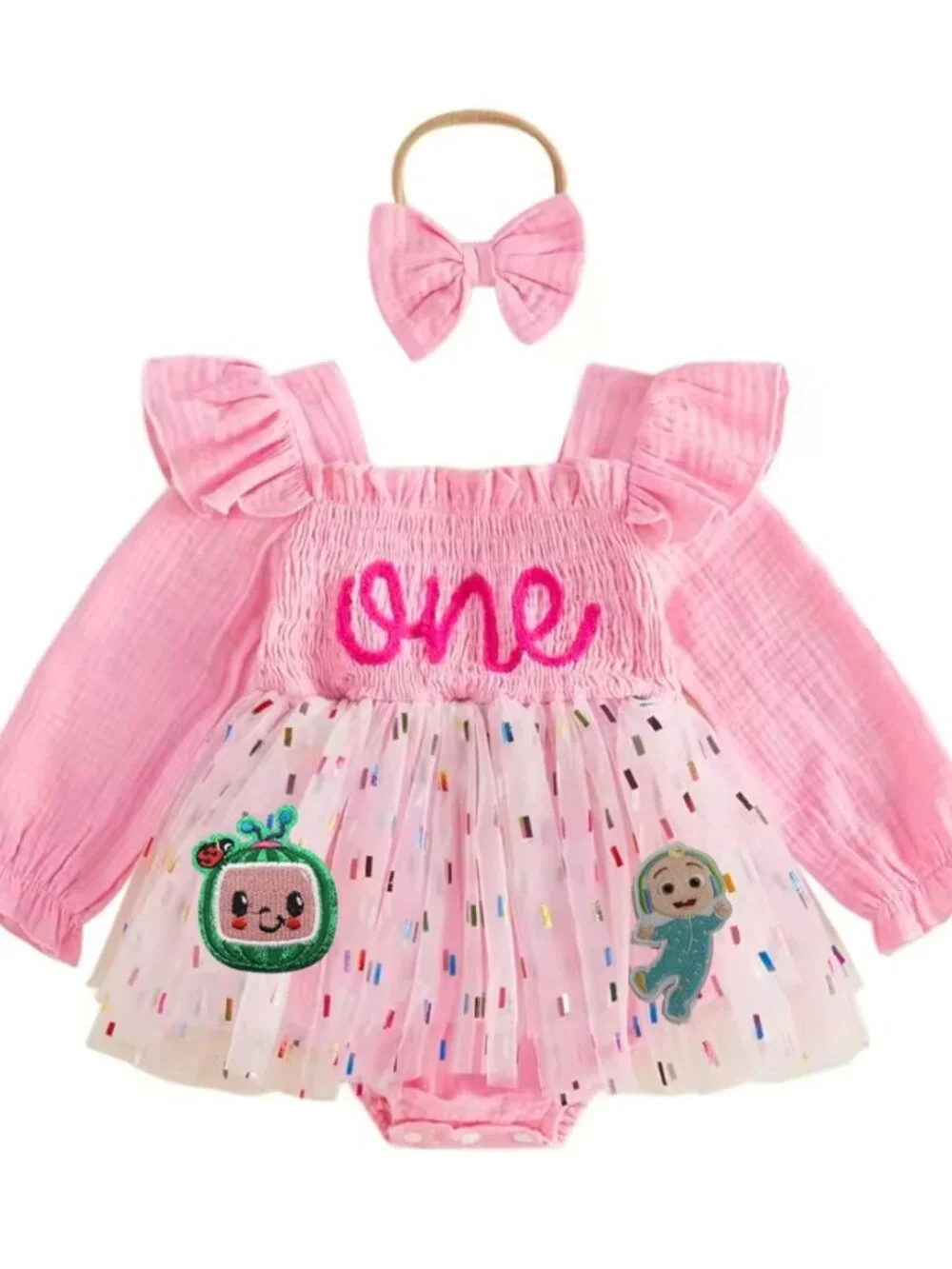 Cocomelon Dress Outfit First Birthday Clothes Cocomelon Outfit Smash Cake